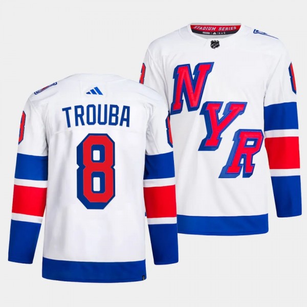 Jacob Trouba 2024 NHL Stadium Series Authentic Player New York Rangers #8 White Jersey Primegreen