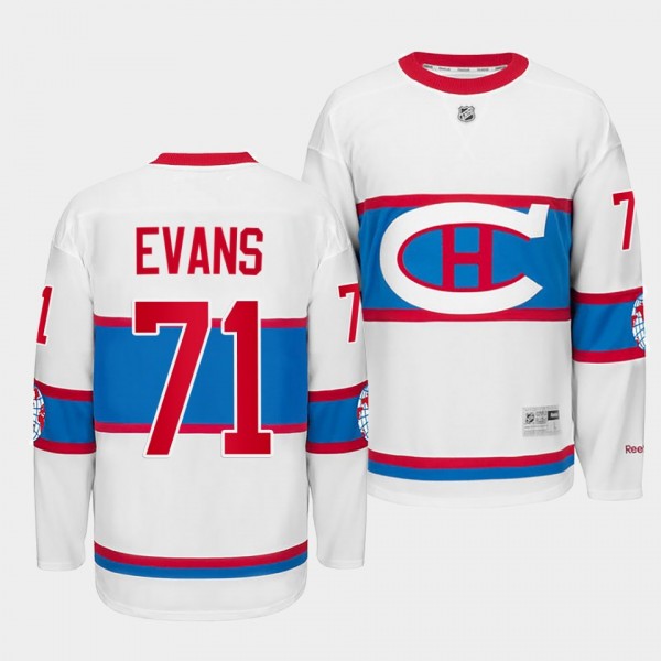 Montreal Canadiens Winter Classic 2016 Jake Evans White #71 Throwback Jersey