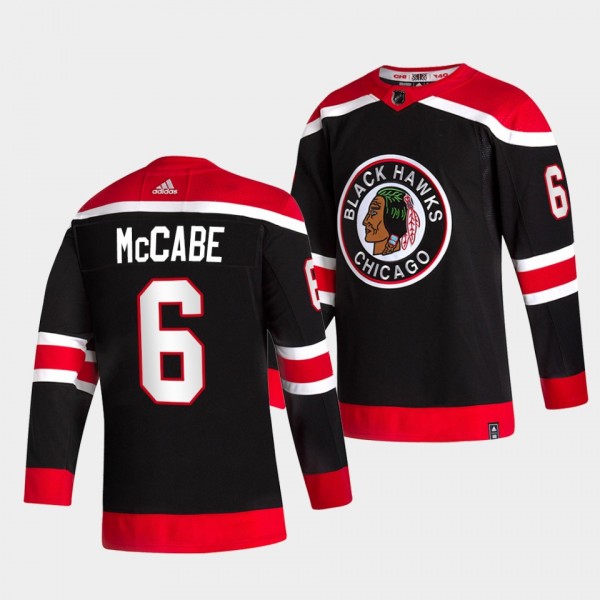 Jake McCabe #6 Blackhawks 2021 Reverse Retro Speci...