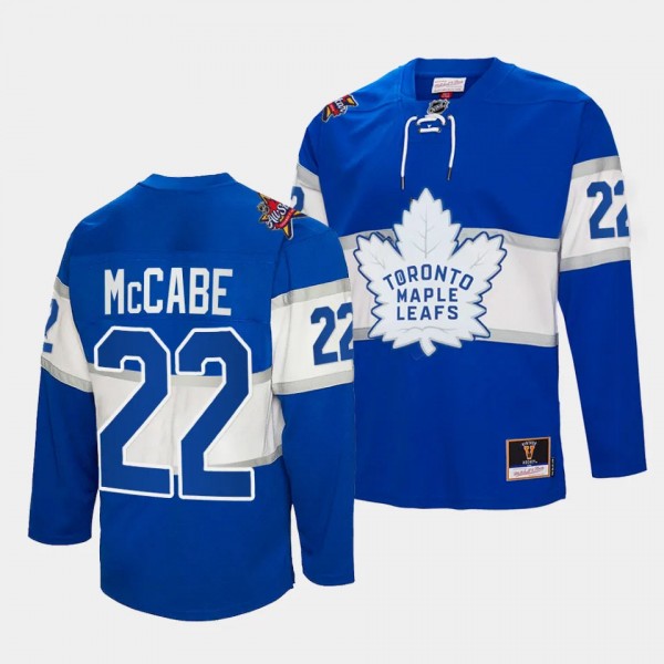 Toronto Maple Leafs #22 Jake McCabe 2024 NHL All-Star Patch Royal Authentic Throwback Jersey