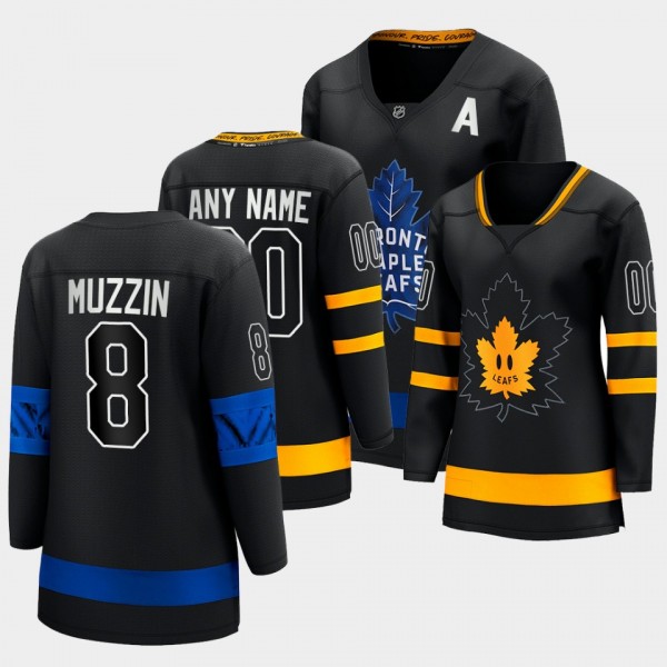 Toronto Maple Leafs x drew house Jake Muzzin Alternate Jersey Women Black Premier Reversible Next Gen uniform Justin Bieber