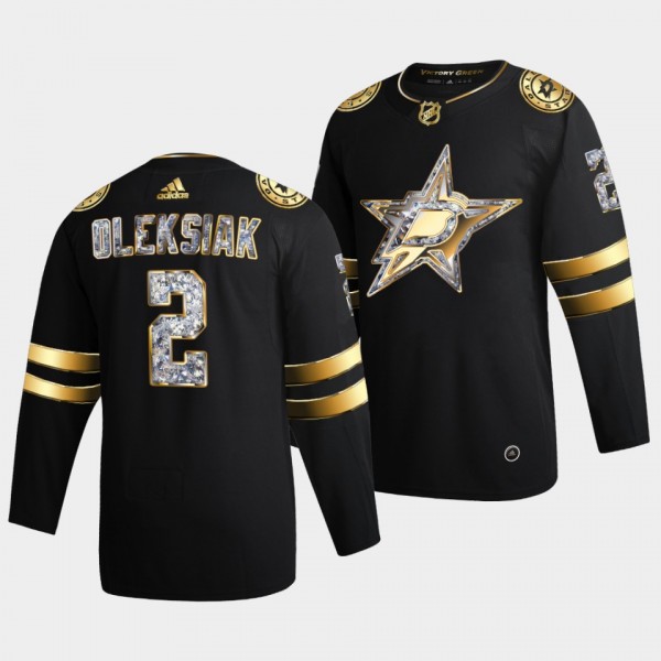 Jamie Oleksiak #2 Stars 2022 Stanley Cup Playoffs Diamond Edition Black Jersey