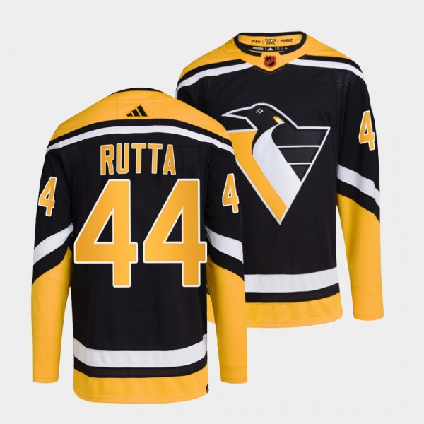 Jan Rutta Pittsburgh Penguins 2022 Reverse Retro 2.0 Black #44 Authentic Primegreen Jersey Men's