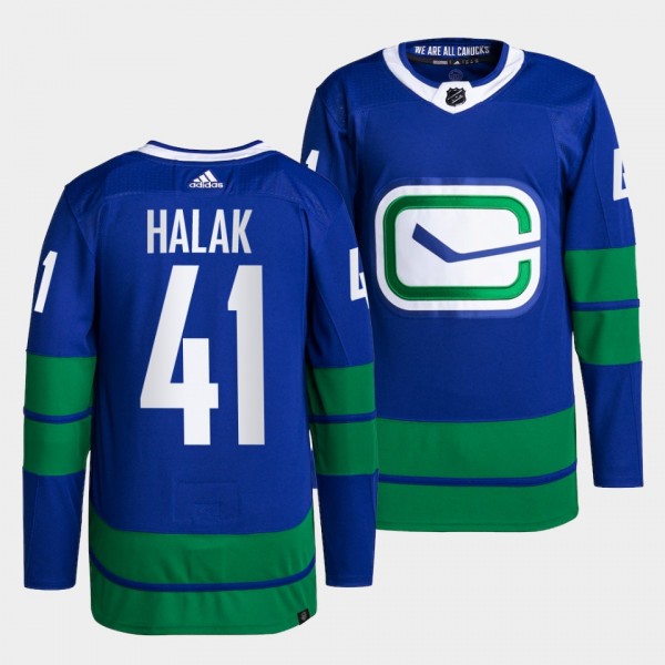 Jaroslav Halak Canucks Alternate Blue Jersey #41 P...