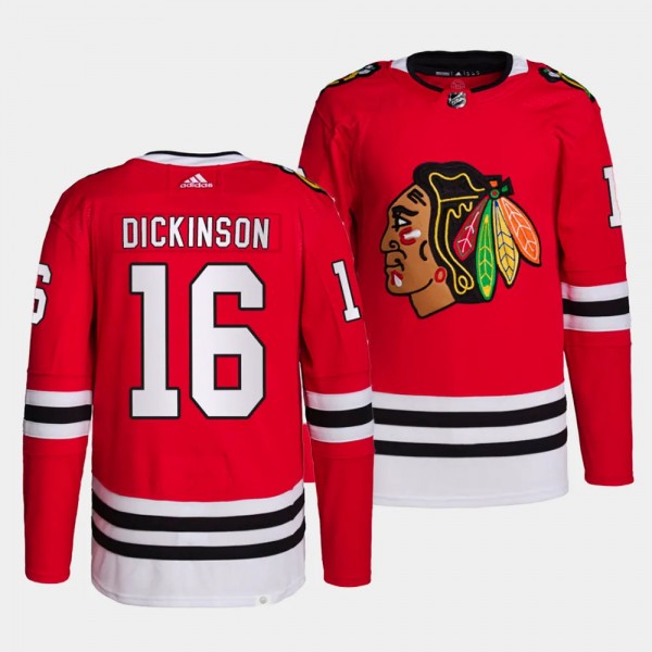 Chicago Blackhawks Home Jason Dickinson #16 Red Jersey Authentic