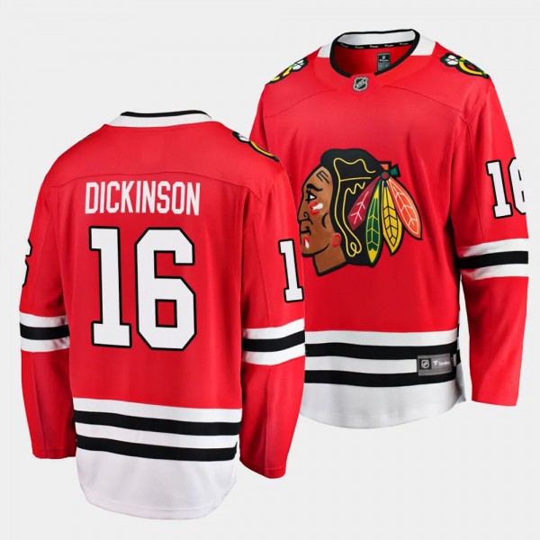 Jason Dickinson Chicago Blackhawks Home Red #16 Br...