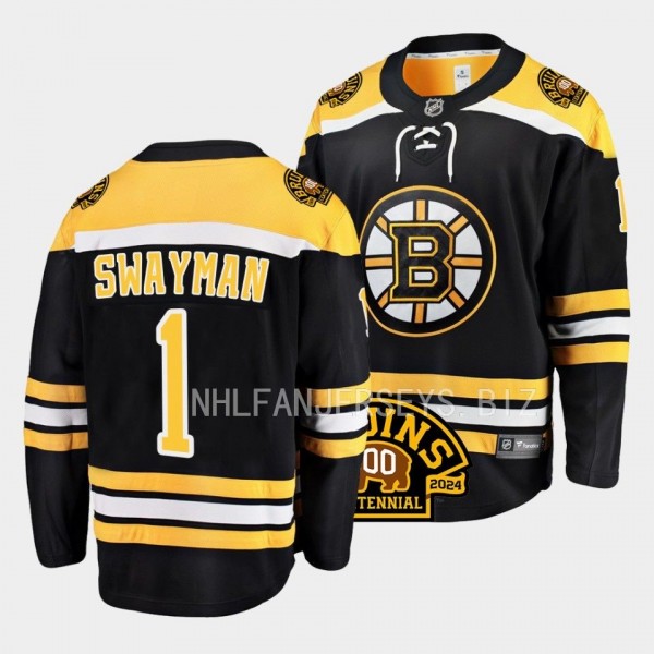 Boston Bruins Jeremy Swayman 100th Centennial 2023...
