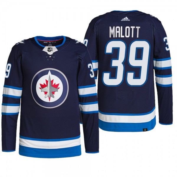 Jeff Malott Winnipeg Jets Home Jersey 2022 Navy #3...