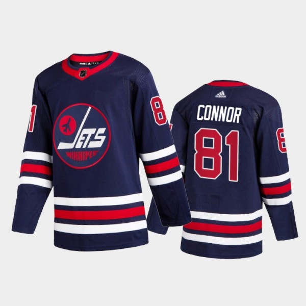 Winnipeg Jets Kyle Connor #81 Third Blue Authentic Jersey