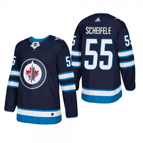 Men's Winnipeg Jets Mark Scheifele #55 Home Navy A...