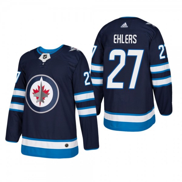 Men's Winnipeg Jets Nikolaj Ehlers #27 Home Navy A...