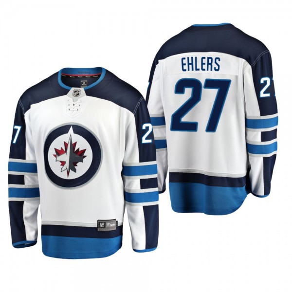 Men's Winnipeg Jets Nikolaj Ehlers #27 Away White ...