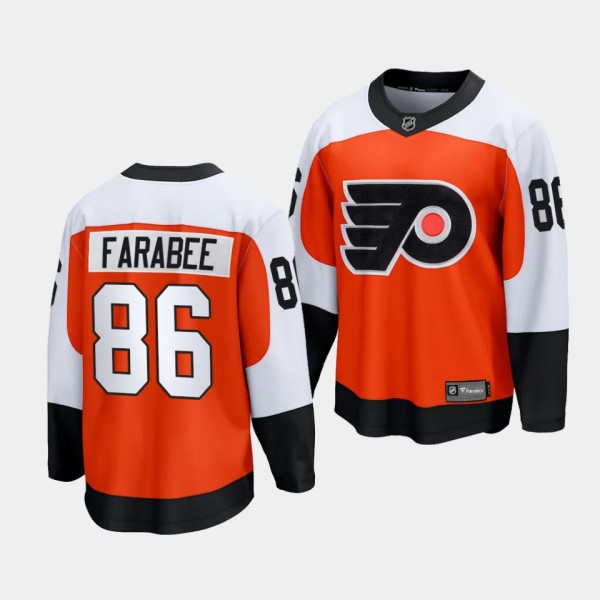 Philadelphia Flyers Joel Farabee 2023-24 Home Burn...