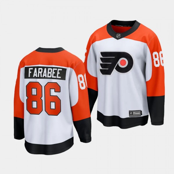 Joel Farabee Philadelphia Flyers 2023-24 Away Whit...