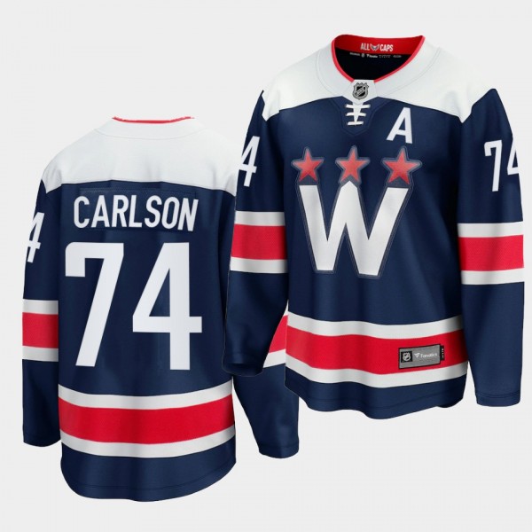 John Carlson Washington Capitals 2020-21 Alternate Navy Third Premier Men Jersey