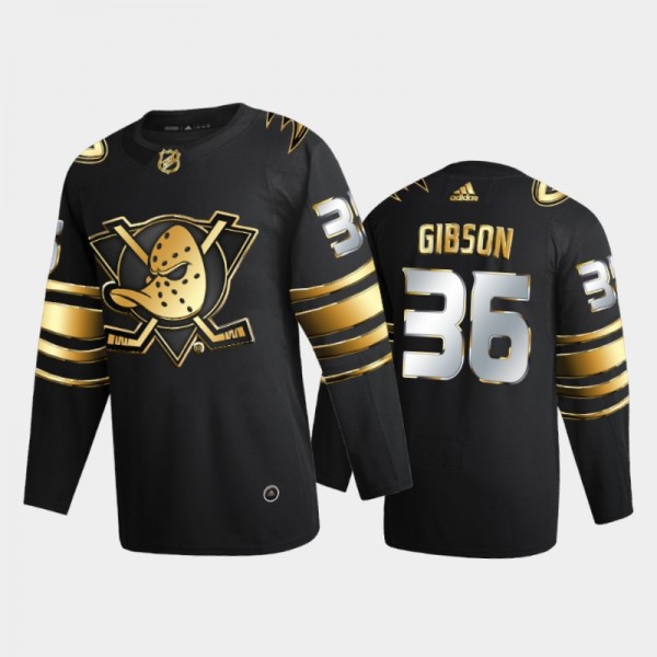 Anaheim Ducks John Gibson #36 2020-21 Golden Edition Black Limited Authentic Jersey