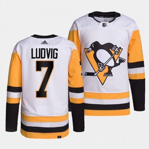John Ludvig Pittsburgh Penguins Away White #7 Prim...