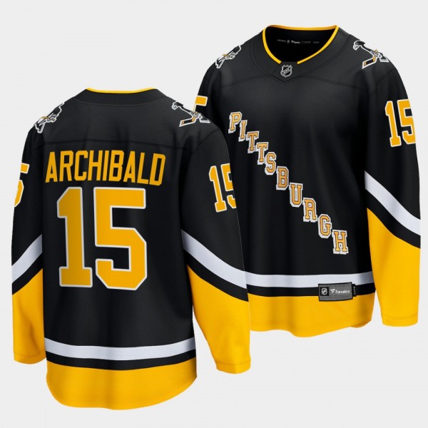 Josh Archibald Penguins #15 Alternate Jersey Black Breakaway Player