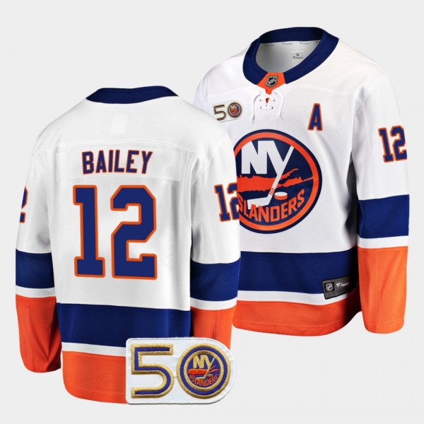 Josh Bailey New York Islanders 2022-23 50th Anniversary White Away Jersey Men's