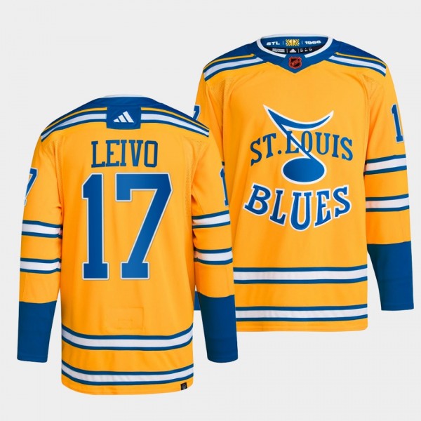 St. Louis Blues 2022 Reverse Retro 2.0 Josh Leivo ...