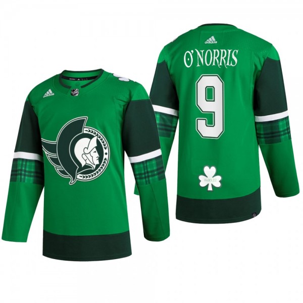 Ottawa Senators Josh Norris #9 St. Patrick 2022 Gr...