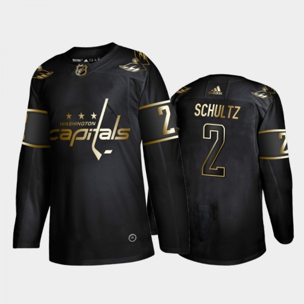 Washington Capitals Justin Schultz #2 Authentic Player Golden Edition Black Jersey