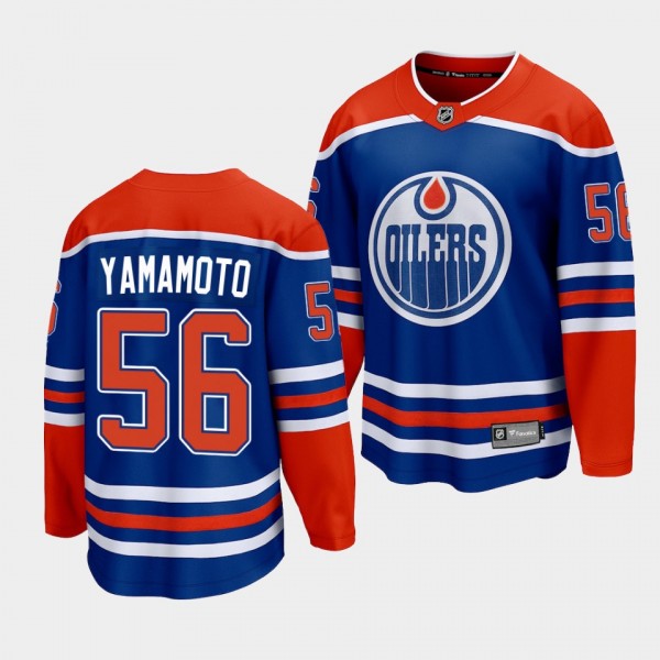 Kailer Yamamoto Edmonton Oilers 2022-23 Home Royal...