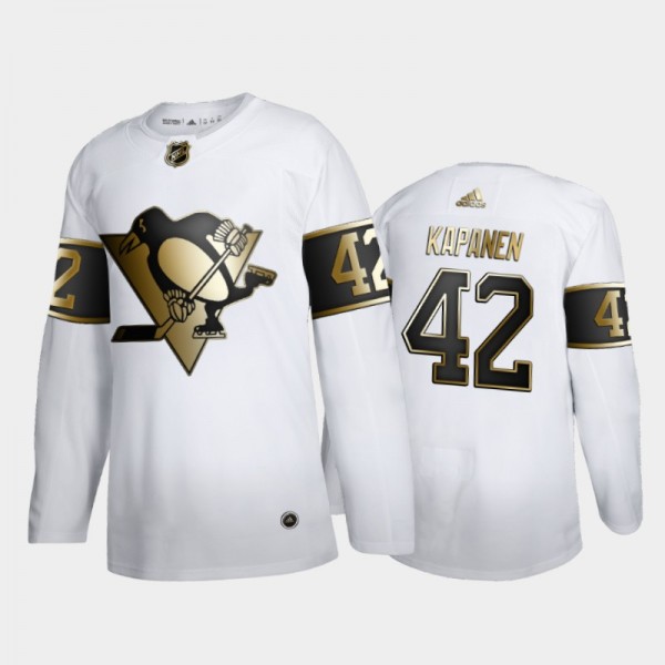 Pittsburgh Penguins Kasperi Kapanen #42 Authentic NHL Golden Edition White Jersey