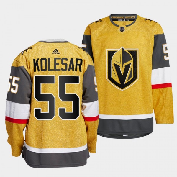 Vegas Golden Knights 2022-23 Home Keegan Kolesar #55 Gold Jersey Authentic