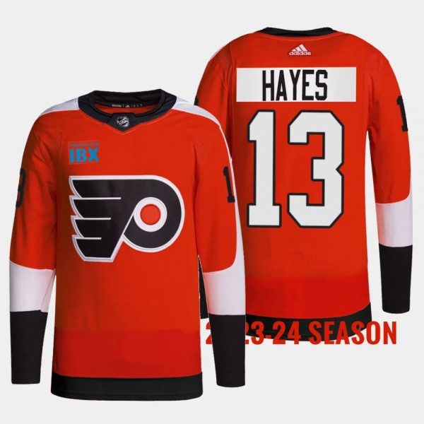 Philadelphia Flyers 2023-24 Home Kevin Hayes #13 Burnt Orange Jersey Primegreen