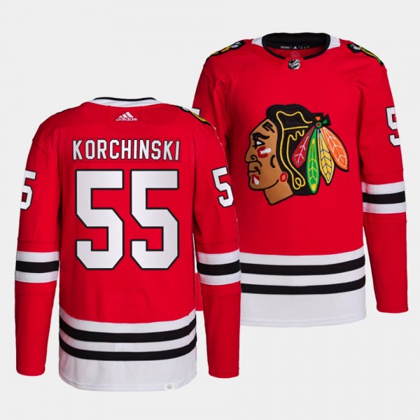 Chicago Blackhawks Primegreen Kevin Korchinski #55 Red Jersey Home