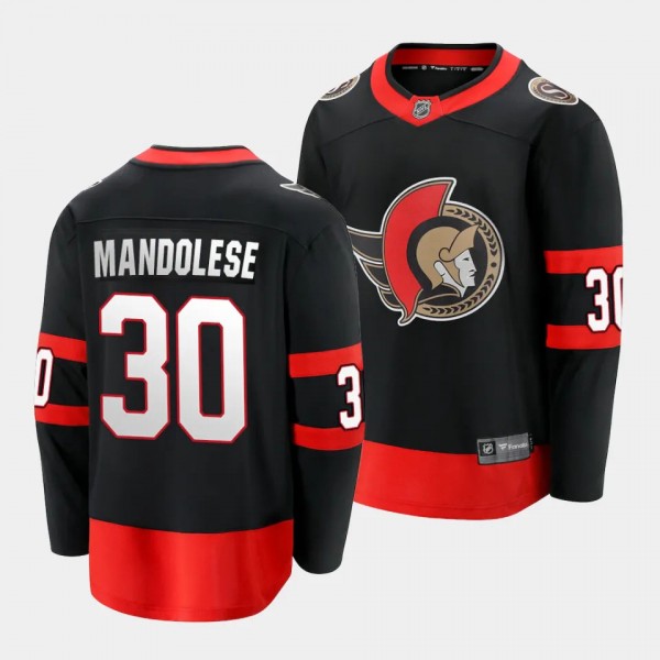 Ottawa Senators Kevin Mandolese Home Black Premier...