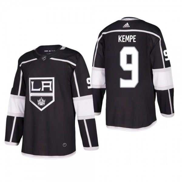 Men's Los Angeles Kings Adrian Kempe #9 Home Black Authentic Player Cheap Jersey