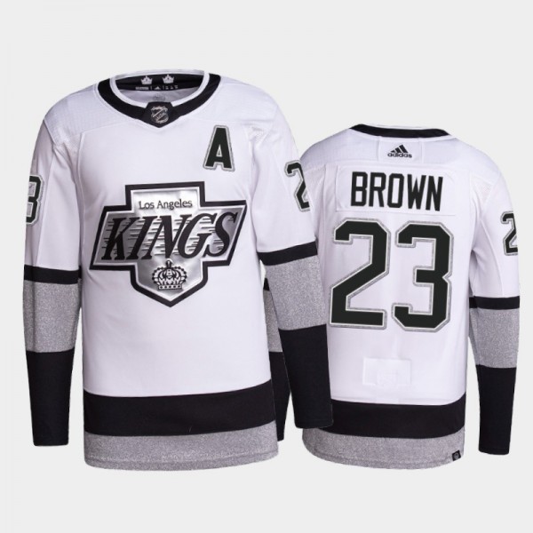 Dustin Brown Los Angeles Kings Primegreen Authentic Pro Jersey 2021-22 White #23 Alternate Uniform