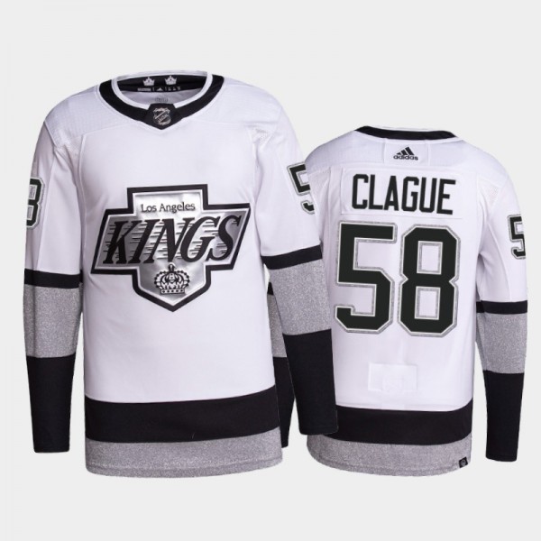 Kale Clague Los Angeles Kings Primegreen Authentic Pro Jersey 2021-22 White #58 Alternate Uniform