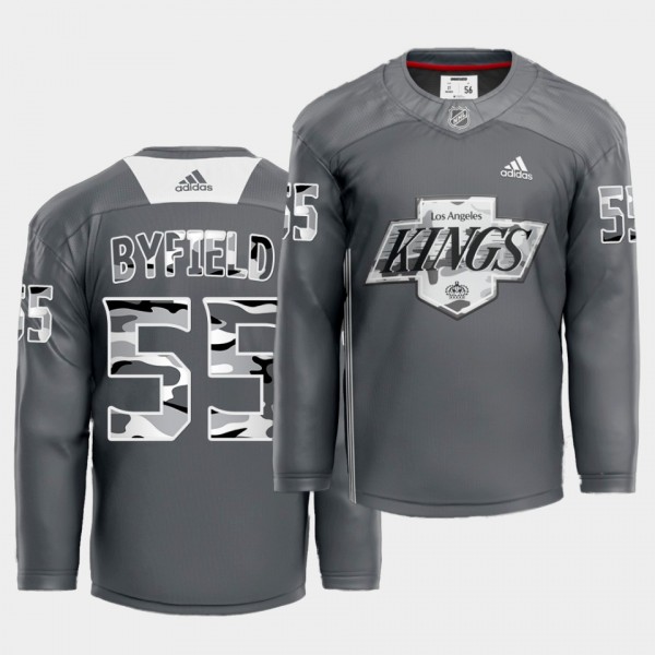 LA Kings X Undefeated Quinton Byfield #55 Gray Jer...