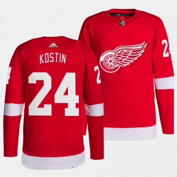 Klim Kostin Detroit Red Wings Home Red #24 Authent...