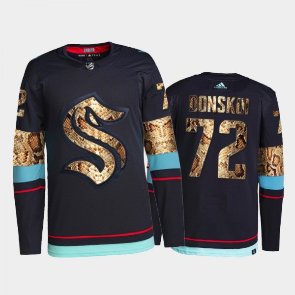 Joonas Donskoi Seattle Kraken Python Skin Jersey 2021-22 Navy #72 Exclusive Edition Uniform