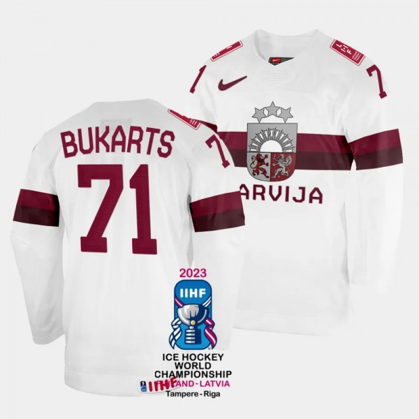 Latvia #71 Roberts Bukarts 2023 IIHF World Champio...