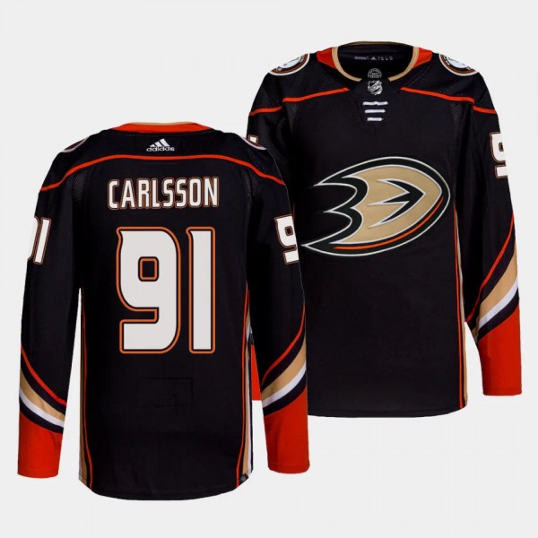 Leo Carlsson Anaheim Ducks Home Black #91 Primegreen Authentic Pro Jersey Men's