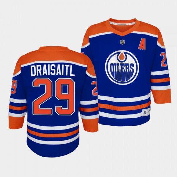 Leon Draisaitl Edmonton Oilers Youth Jersey 2022-2...