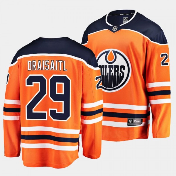 Edmonton Oilers Leon Draisaitl Home Orange Breakaw...