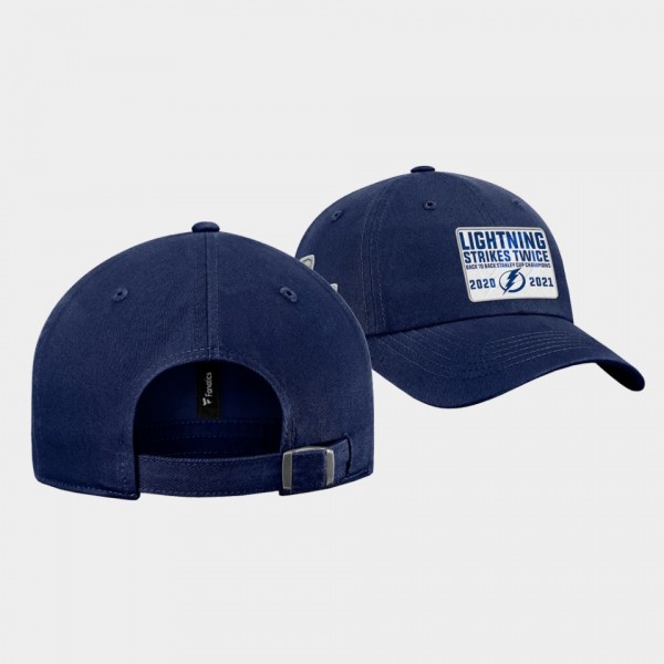 Tampa Bay Lightning Back-to-Back Stanley Cup Champions Blue Hometown Unstructured Adjustable Hat