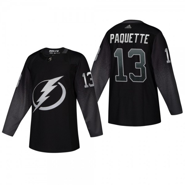 Men's Tampa Bay Lightning Cedric Paquette #13 2019 Alternate Reasonable Authentic Jersey - Black