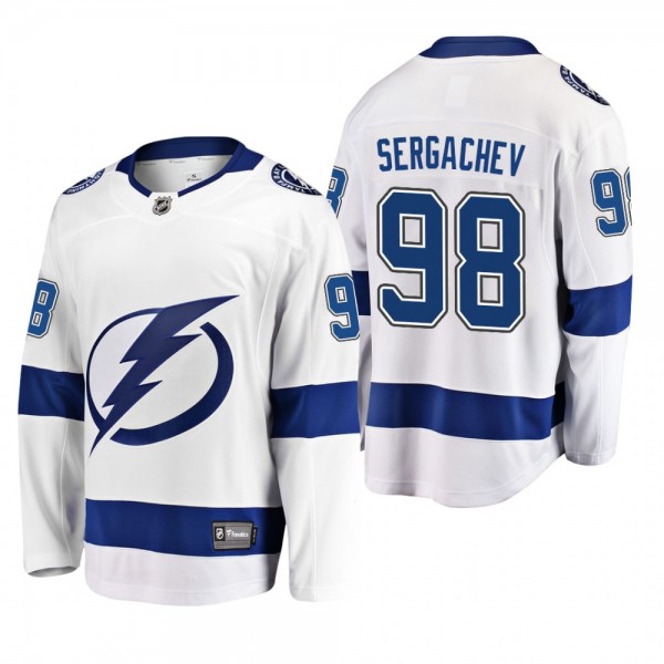Men's Tampa Bay Lightning Mikhail Sergachev #98 Aw...