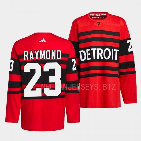 Detroit Red Wings 2022 Reverse Retro 2.0 Lucas Raymond #23 Red Authentic Pro Jersey Men's