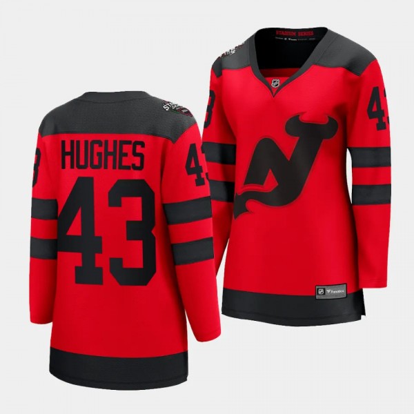 Luke Hughes New Jersey Devils 2024 NHL Stadium Series Women Breakaway Player 43 Jersey