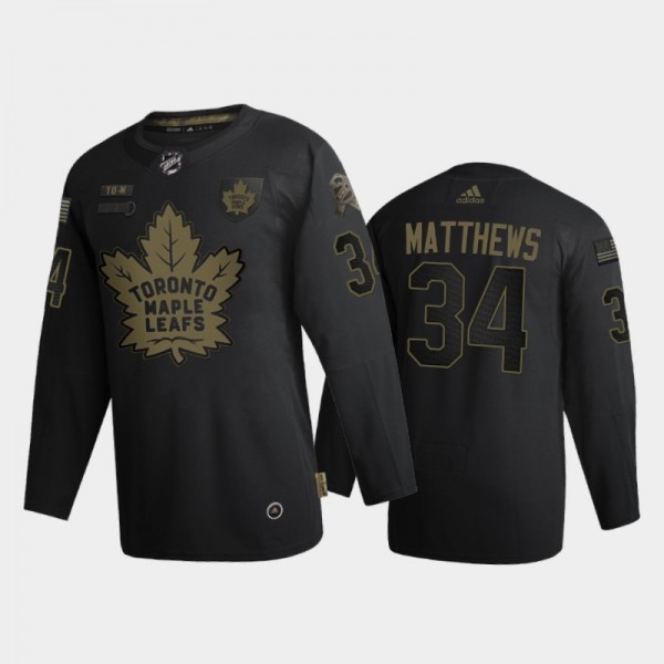 Men Toronto Maple Leafs Auston Matthews #34 2020 V...
