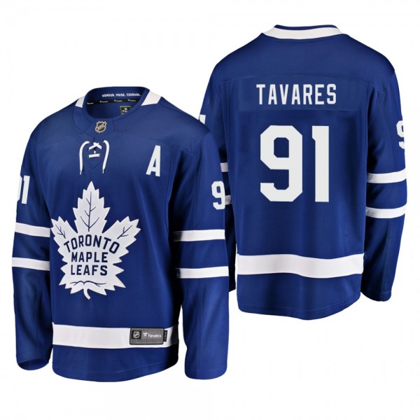 Men's Toronto Maple Leafs John Tavares #91 Home Blue Breakaway Player Cheap Jersey