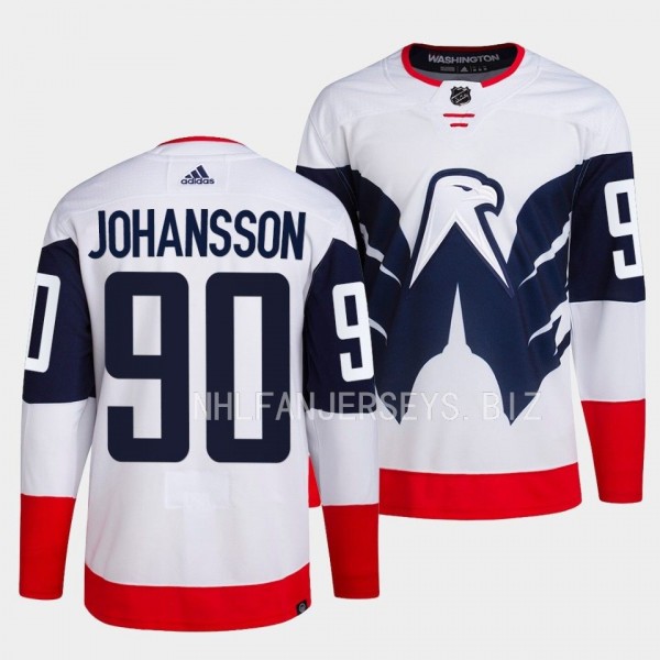 2023 NHL Stadium Series Washington Capitals Marcus Johansson #90 White Primegreen Authentic Jersey